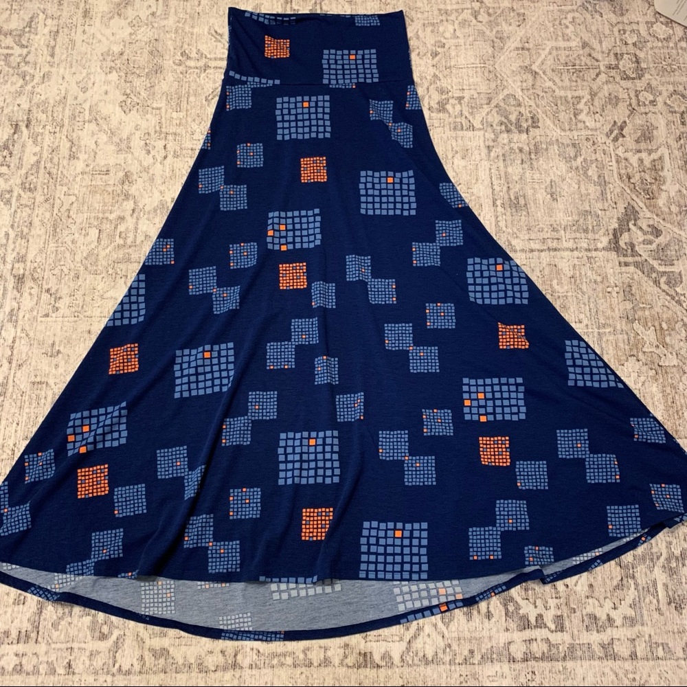 Blue LulaRoe Maxi Skirt